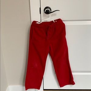 Red sweat pants